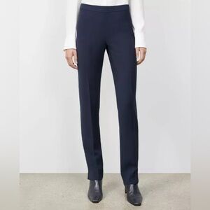 Lafayette 140 Womens Bleecker Finesse Crepe Pants Trousers Navy Blue Size 6 EUC